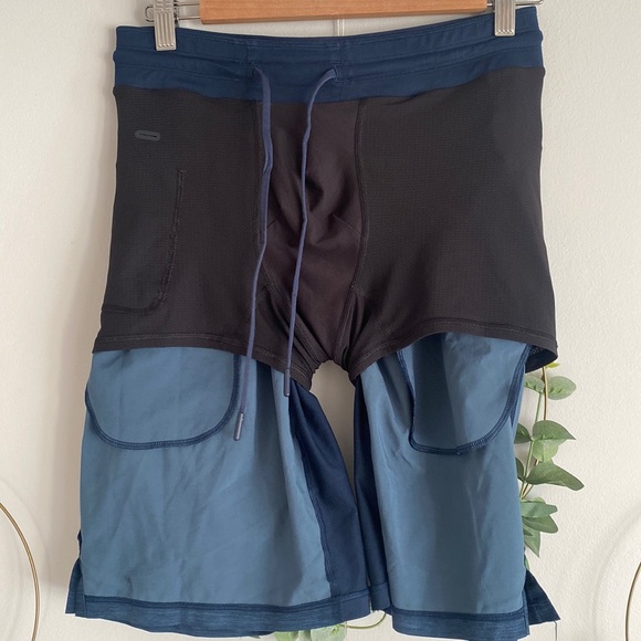 Lululemon T.H.E. Short 9" size s men’s 
Heathered  Iron Blue True Navy shorts - Picture 13 of 15